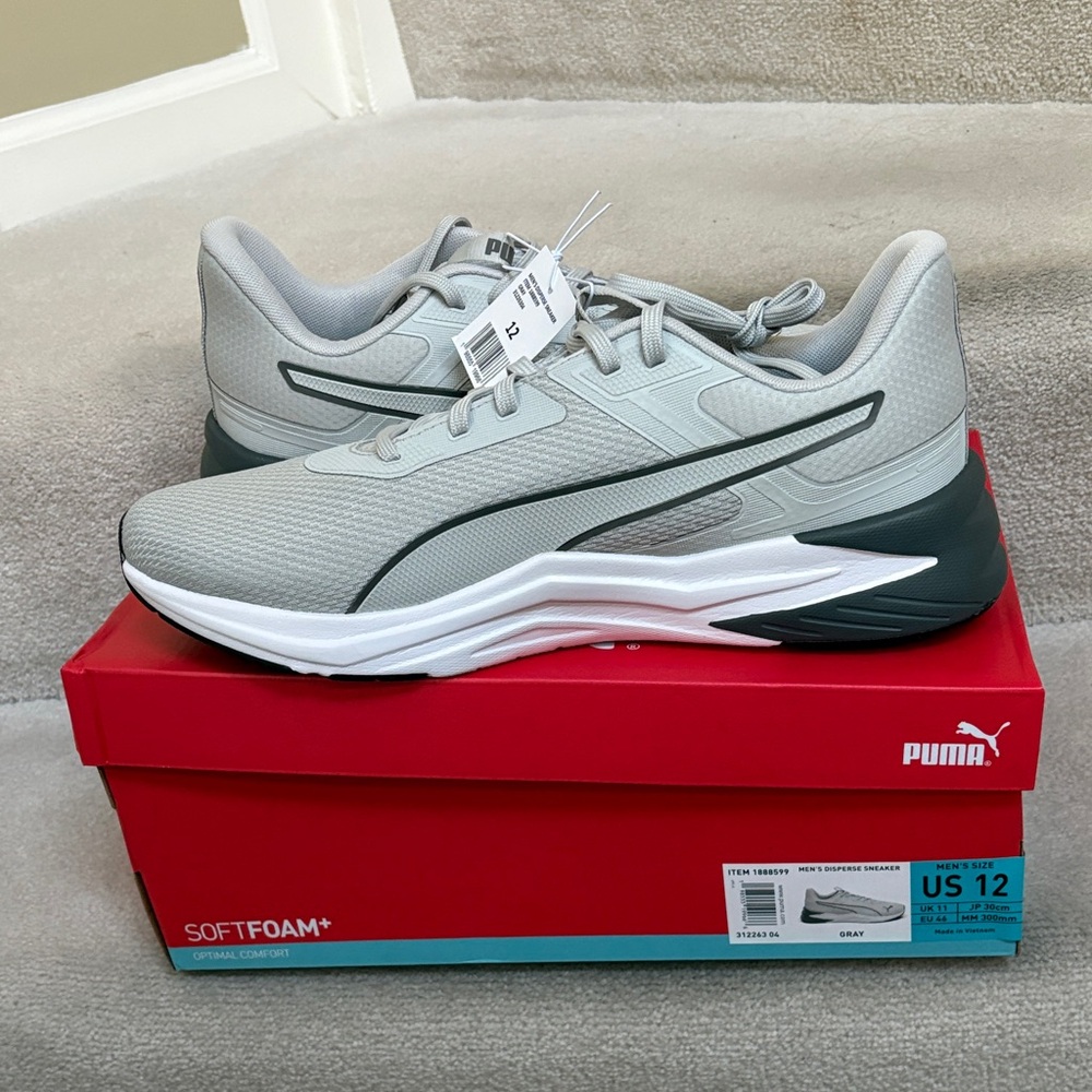 NWT/NIB Puma Men's Light Gray Sneakers